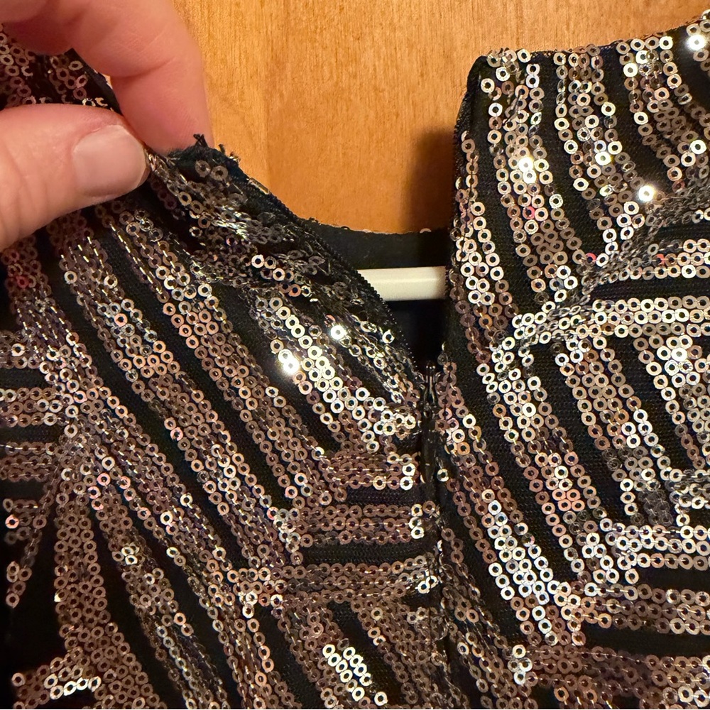 Speechless Black Dress with Rose Gold‎ Sequins - Picture 12 of 12